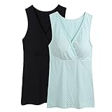 KUCIレディースマタニティ授乳タンクトップキャミソール授乳用スリープブラ US サイズ: S