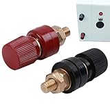 EsiFare バッテリーターミナル 2個セット M6 真鍮 バッテリーターミナルスタッド 電源ジャンクションポスト・コネクター 真鍮端子台 大電流 強力な導電性 電源接続端子スプライス