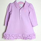 (ラルフローレン)LongSleevedPoloDress 長袖ポロドレス　パープル (6M) [並行輸入品]