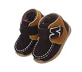 (プチプライム) Petit Prime ぽかぽか あったか 歩きやすい スエード ボア ハイカット スニーカー ショートブーツ キッズ ベビー 男の子 女の子 (13.5cm, ブラウン)