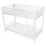 LOWYA （ロウヤ） ベッド 2段ベッド スピード組み立て 連結式 簡単 パイプベッド はしごタイプ シングル ホワイト おしゃれ 新生活