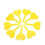 chen 植物タブ　ハート型　カラフル園芸ラベル　多肉植物タブ　フラワーラベル ガーデニングラベル 植物ラベル タグ　プラスチック　防水　20枚セット