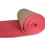 SOOMJ 吸音材 吸音スポンジマット 耐火性 ドラムに最適 子供部屋防音 吸音大面積 裏面が粘着テープ付きなのでカットして簡単貼り付け (レッド)