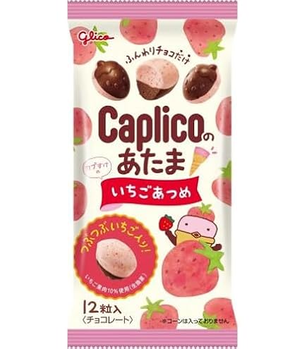 Amazon | 江崎グリコ カプリコのあたま(いちごあつめ) チョコレート