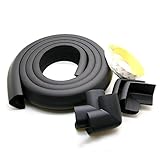 ROSENICE 赤ちゃん　ガードクッション ケガ防止　コーナーガード　2M 2pcs(ブラック)