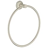Grohe 40655en1 Essentials Authenticタオルリング、つや消しニッケルInfinityFinish