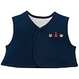 西松屋 [EFD] スムースパイルベスト（ミニ胸刺繍） 【新生児50-60cm】　ブルー