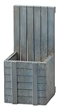 GREEN HOUSE Wall Wood Planter BL (ブルー) (100×115×100(210)mm) 3379