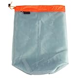 旅行 キャンプ スポーツ 超軽量 メッシュスタッフ袋 巾着袋 詰め物袋 M オレンジ