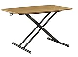 筑波産商 昇降式テーブル ラルカ 150 NA オーク突板 樽型天板
