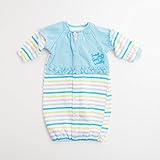 新生児 ドレス＆カバーオール　50-60cm　（283122） (ブルー)