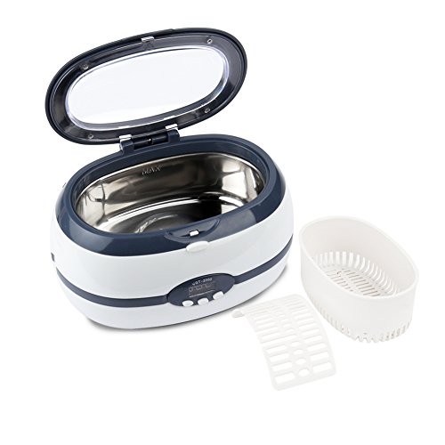 Zenoplige 超音波洗浄機 600ml メガネ洗浄機 メガネ 宝石 指輪 腕時計 アクセサリー 入れ歯 洗浄機 殺菌消毒 洗浄器 便利グッズ 卓上型 簡単操作 5段階タイマー 小物のお掃除に最適