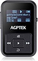 AGPtEK A12 クリップ式 8GB MP3プレーヤー 再生最大35時間 音楽再生/録音/FMラジオ機能 マイクロSDカード64GBに対応 (ブラック)