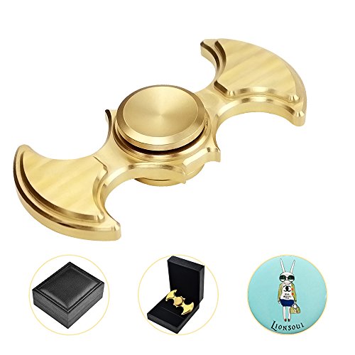 GuFan ハンドスピナー ウィジェット ストレス解消 指スピナー おもちゃ ５分高速回転できる ボールベアリング TOY 全銅製 フォーカス玩具 高品質 重量感 (ゴールド)