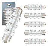 WiseShine 360度発光 42mm DC 24V 578 LED の球根 赤色 212-2 6429 561 LED バルブ トラック バルブ マリンボート ドーム トランク ライト 無極性 (6個入り)
