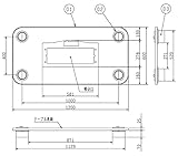 【BT-F60AD-W】三菱喫煙用集塵・脱臭機/スモークダッシュ テーブル板 奥行60cm 灰皿あり