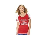 NHL Carolina HurricanesレディースクルーネックTシャツ、レッド、ミディアム
