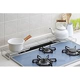 ステンレス製コンロ奥ラック W78.5 左用・52054（ 画像はイメージ画像です お届けの商品は左用・52054のみとなります）