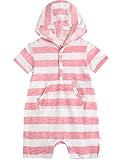 [Vaenait Baby]100%綿ベビー服ロンパース肌着ボディスーツカバーオールフード付きSlab Pink L