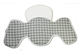 【（セパレートタイプ）ギンガムチェック】ダブルガーゼ♪ねんねの赤ちゃんの首を支えるヘッドサポート。よだれカバーにも！中板が取りはずせてお洗濯らくらく☆首かっくんにならない頭あてエルゴ・コラン他社抱っこ