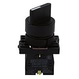 SODIAL(R) オン/オフ　二つの2ポジションロータリセレクタスイッチ　1 NO 10A 600V AC XB2-ED21