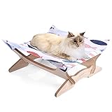 【Amazon.co.jp 限定】 Blueekin 猫ハンモック 木製 キャットハンモック 猫ベッド ペットハンモックベッド 自立式 猫寝