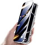 覗き見防止 iPhone14 ケース アルミバンパー 全面カバー カメラ保護 ガラスフィルム ロック付き マグネット式 アイフォン14 ガラスケース クリア 透明 両面ガラス iPhone 14 両面ケース バンパーケース (iPhone14, 銀)