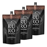 【1本7役 自宅白髪ケア】VALANROSE バランローズ KUROクリームシャンプー ダークブラウン 400g×3個セット 【かつみ・さゆり出演CM】 白髪染め シャンプー トリートメント 白髪用カラーシャンプー カラートリートメント メンズ レディース ヘアマニキュア