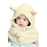 HBF ベビー ニット帽 アニマル 耳付き スヌード ネックウォーマー 防寒 キャップ 帽子 かわいい 赤ちゃん 子供 キッズ 女の子 男の子 ベッシュ