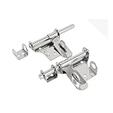 DealMux家庭用ドアステンレススライドラッチバレルボルトセキュリティロック2PCS
