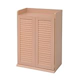 JKプラン Calcite シューズボックス ムレなく風通りのよいルーバー式 スリム幅60cm ナチュラル SGT-0101-NA