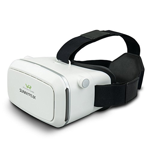 SUNNYPEAK VR 3D ヘッドマウントディスプレイ iPhone 6 Plus/6 Samsung Note 4/3 LG Nexus 6 with QR Code ホワイト［並行輸入］