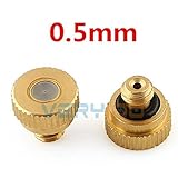 新しい20ピース真鍮低圧霧化ノズル用の冷却システムでステンレス鋼オリフィス0.15/0.2/0.3/0.4/0.5//0.6/0.8ミリメートル庭10/24-Size E