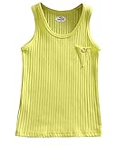 Plus Nao(プラスナオ) タンクトップ ノースリーブ トップス 子供服 ワンポイント 男の子 女の子 キッズ カジュアル 100 110 120 130 140 100 イエロー