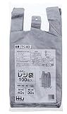 ハウスホールドジャパン シルバー レジ袋 100枚入 400(260+140)×500mm 厚さ0.02mm 西日本 40号 東日本 30号 TC-40