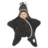 Tuppence & Crumble タッペンスアンドクランブル Star Baby Wrap スターラップ Naturals ０－４ヶ月 チャコールグレー BFSTARWn おくるみ [並行輸入品]