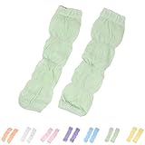 コットンガーゼ ベビー レッグウォーマー 赤ちゃん 夏用 紫外線 冷房 クーラー エアコン 虫除け 対策 体温調整 くしゅくしゅ シャーリング (ミントグリーン)