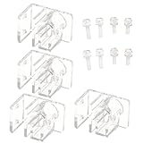 Perfk 4個　お買い得　12mm / 16mm　流出　流管　水族館用　パイプ　クリップ　ホルダー　アクリル製　ネジ付き　　