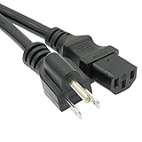 Otimo 15 Ft Computer Power Cord 5-15P to C-13 Black / SJT 14/3 [並行輸入品]