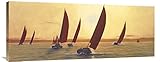 グローバルギャラリーSailingセーリング壁アート 40W x 16H in. グレー GCS-128012-1640-142