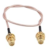 uxcell RP-SMAメス - RP-SMAメス同軸ケーブル SMAアダプター SMAコネクタ SMAオス