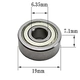 00392 ルーター用・ベアリング6.35mm軸専用（外径19mm、内径6.35mm）