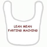 BABY BIB 1029 PINK RIM LEAN MEAN FARTING MACHINE QUALITY FUNNY BABY BIB by SIGNS 2 ALL