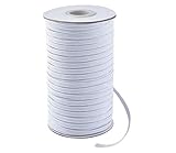 [XSONGANG] ゴム ホワイト 平ゴムタイプ 白 ゴム紐 ふわふわ ソフト替えゴム ゴムひも 手作り 手芸 ハンドメイド 手作りゴム 3mm-10mm (ホワイト 6mm(100m))