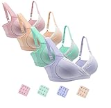 iLoveSIA (アイラブシア) マタニティ ブラジャー クロスオープン ノンワイヤー ブラカップ付 4枚組み M(L実物サイズタグ)