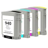 インク カートリッジ 4 パック 940XL C4906A ブラック C4907A シアン C4908A マゼンタ C4909A イエローと互換性あり