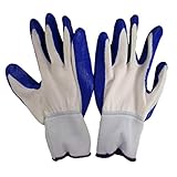 P Prettyia 作業用手袋　ゴム手袋　ナイロングローブ　シームレス　ニット手首　軽油　撥水　通気性　全３色　　　 - A