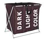 Wenko 折りたたみランドリーバスケット トリオ ブラウン Laundry Bin Trio Brown