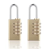 HT ®究極Brass Combination Padlock SetセキュリティAccepted Luggageバックパックダイヤルロック旅行( 20 mm 4桁) CJS--001