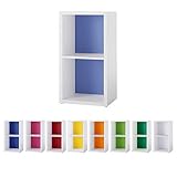 Garage グリッド収納庫GR 本棚 2段基本ユニット GR-0408 ライスホワイト